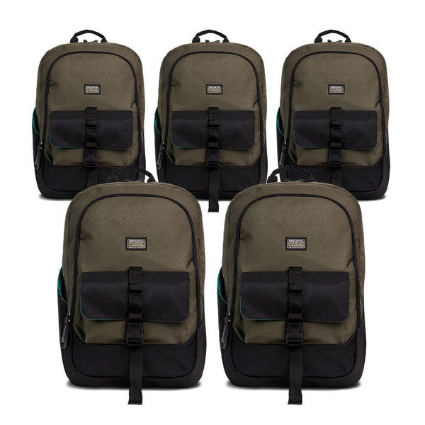 Combo paquete 5 Mochilas para laptop CoolCapital RE3: 15" pulgadas, material reciclado
