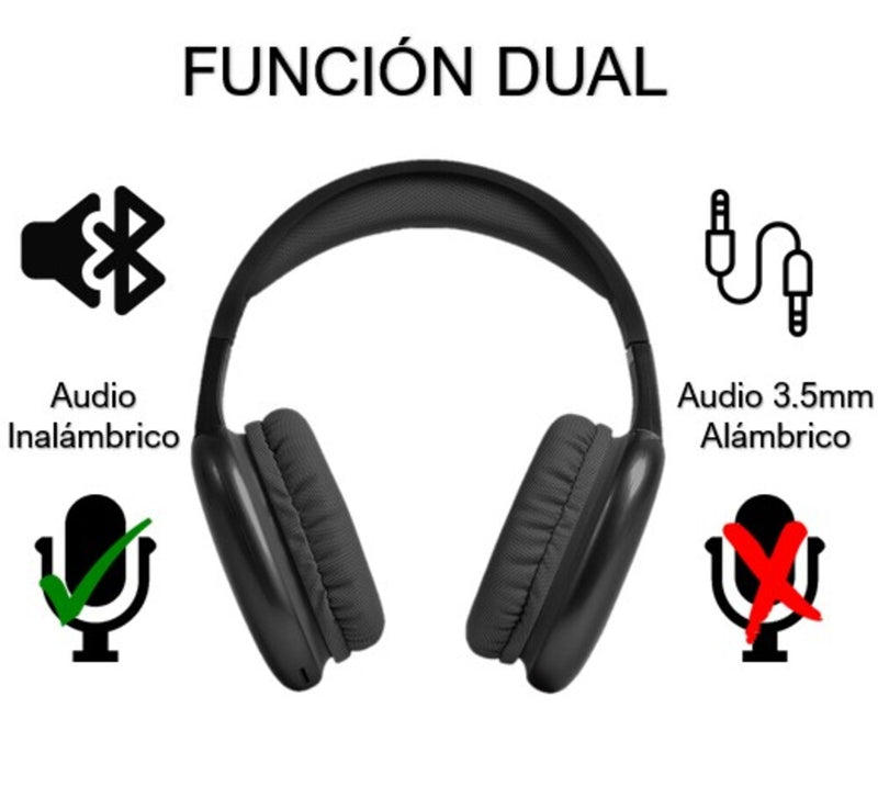 Audífonos Inalámbricos On-ear | Billboard Soul Track | 5 hrs uso función dual negro