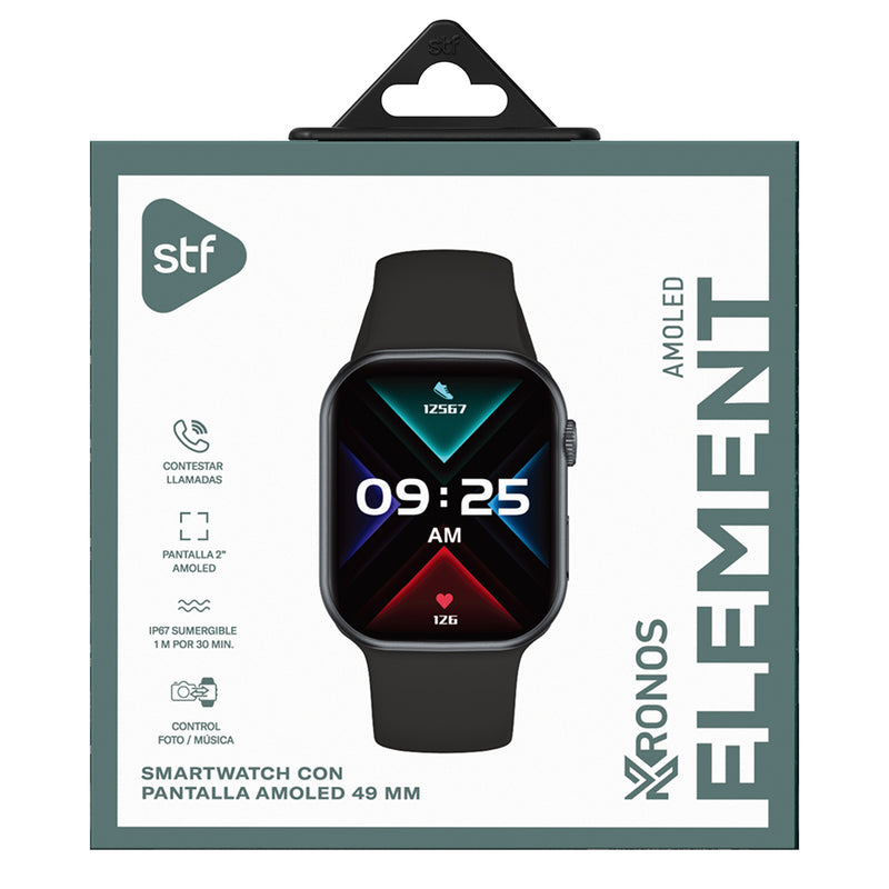 Smartwatch reloj inteligente | STF Kronos Element | AMOLED Resistente al agua IP67