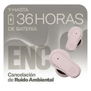 Audífonos inalámbricos TWS STF One Plus ANC ENC: 6hrs uso, protección IPX4, 4 micrófonos, Rosa