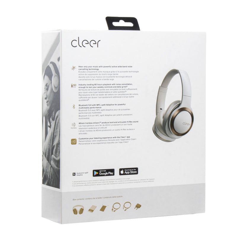 Audifonos Cleer Enduro ANC Over-Ear: 60h Batería, ANC Híbrido, Sonido Hi-Fi Plegables gris