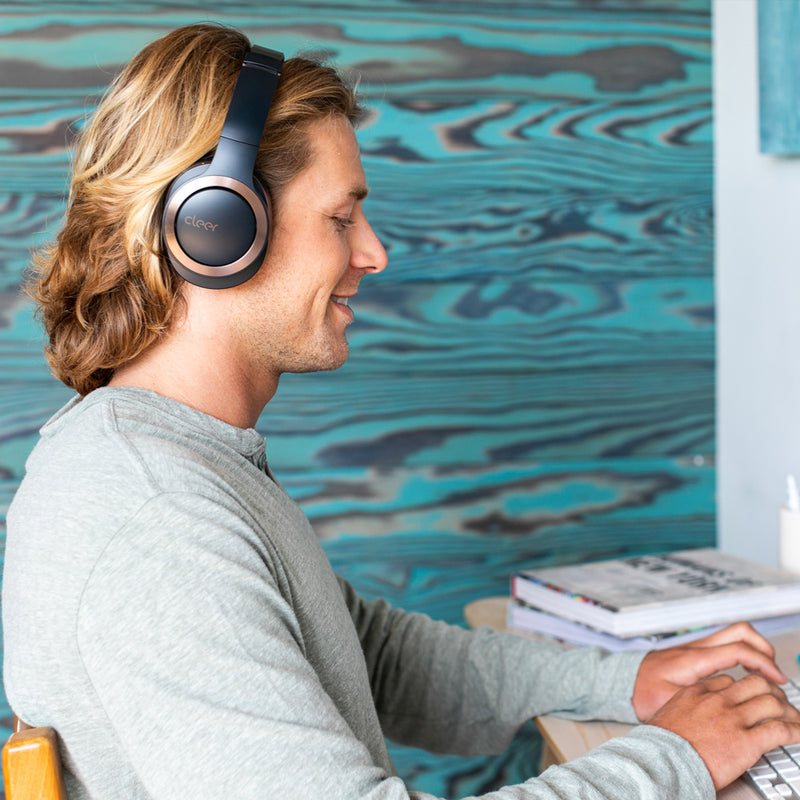 Audifonos Cleer Enduro ANC Over-Ear: 60h Batería, ANC Híbrido, Sonido Hi-Fi Plegables azul