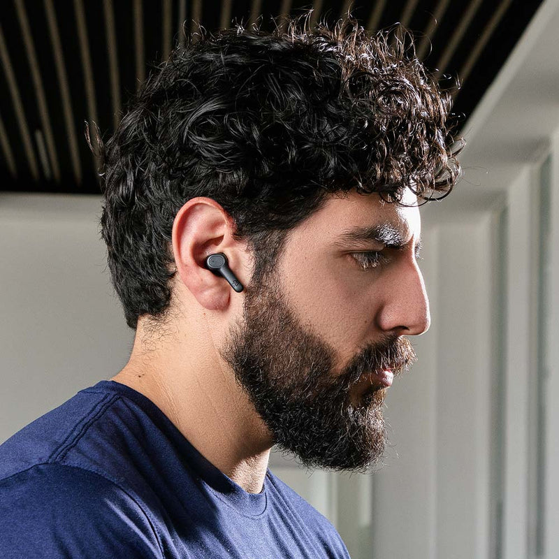 Audífonos inalámbricos TWS | STF One Pro ANC | 7hrs uso protección IPX4 Audio espacial Negro