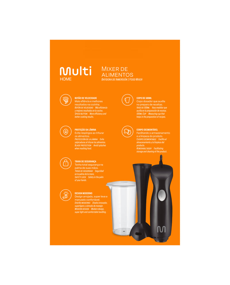 Batidora de inmersión | Multi| acero inoxidable vaso 500 ml