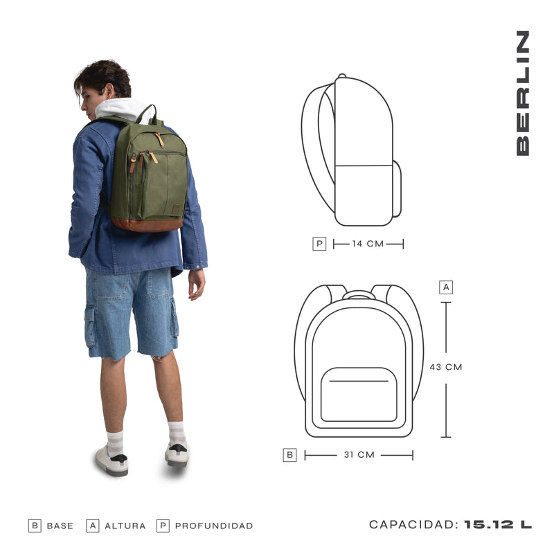 Mochila para laptop | CoolCapital Berlin | 15" pulgadas Vino