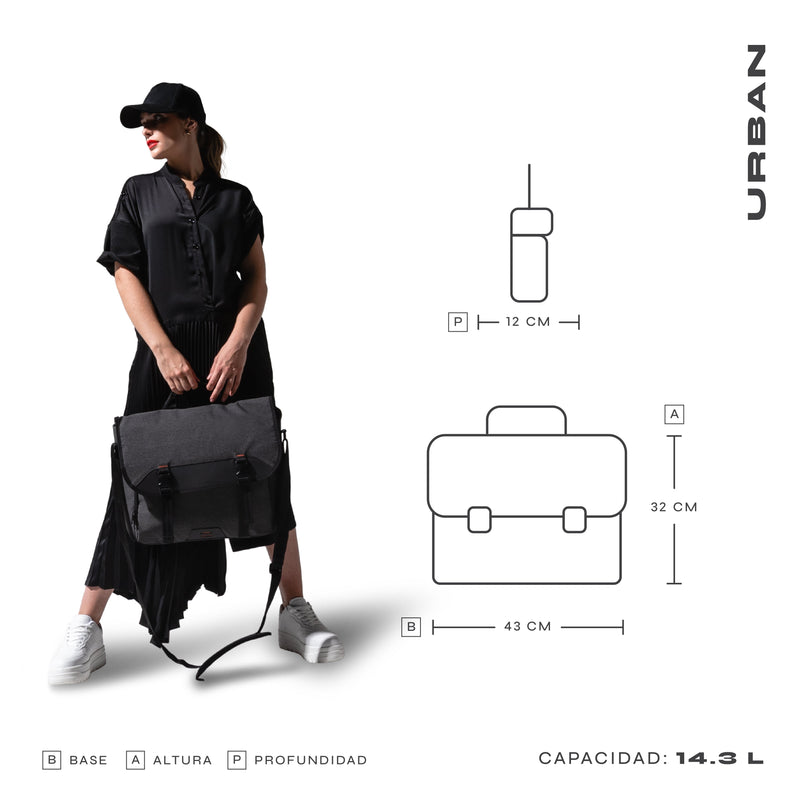 Combo: Portafolio Urban 15.6” + Smartwatch Kronos Stylus