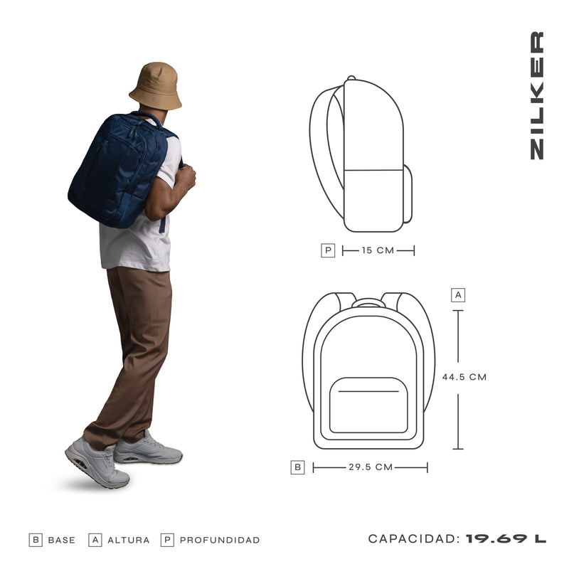 Mochila para laptop | CoolCapital Zilker | 15.6" pulgadas Negro