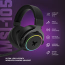 Audífonos Gamer Inalámbricos On ear STF Beast MSI-105: Videojuegos, Micrófono removible, 12 hrs uso, Low Latency, Luz RGB