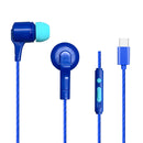 Audífonos alámbricos In-Ear STF VIVA: Tipo C, 10mm Azul