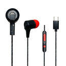 Audífonos alámbricos In-Ear STF VIVA: Tipo C, 10mm Rojo