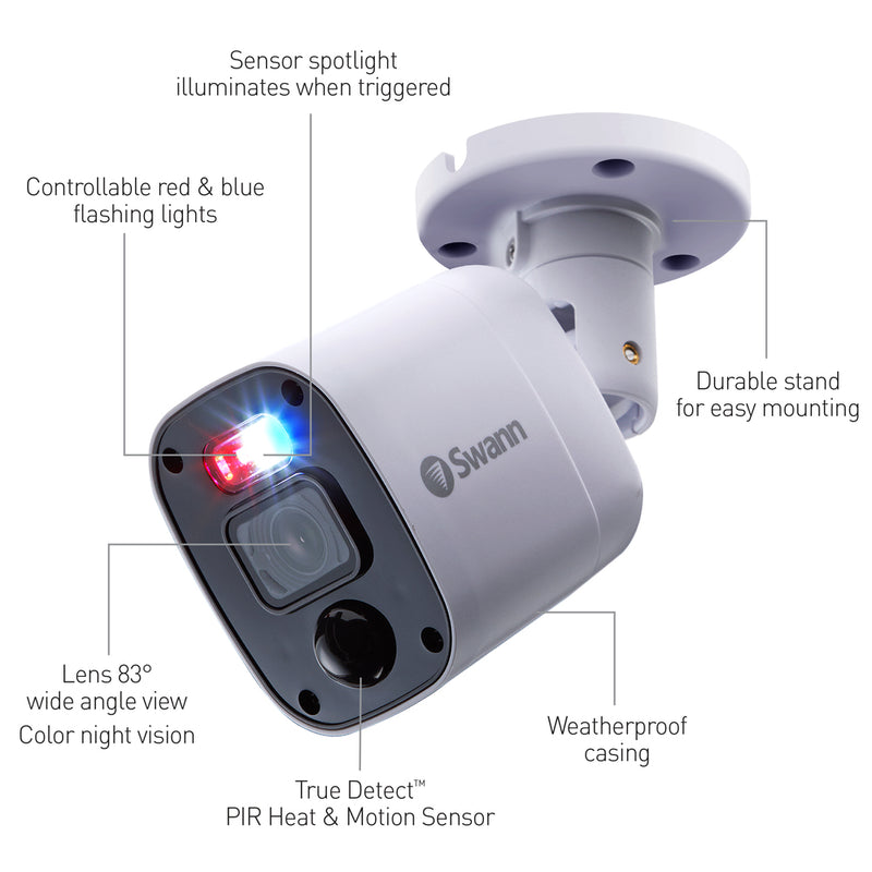 Sistema de seguridad Swann: 1080p, con audio y visión nocturna