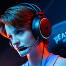 Audífonos Gamer Híbridos On ear STF Beast MSA-010: Triple conexión, Videojuegos, Micrófono ajustable, Luz, Sonido 7.1 Digital