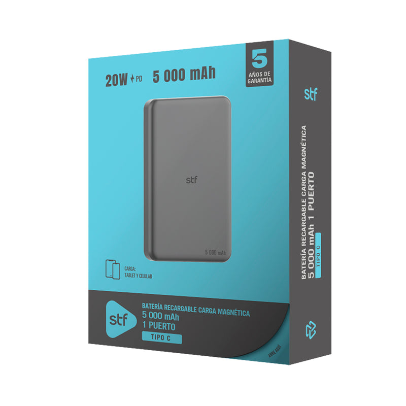 Bateria power bank MagSafe 20W 5,000 mAh Carga Ultra Rapida