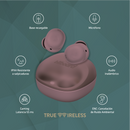 Audífonos Inalámbricos TWS Billboard Native: ENC, 6hrs uso, protección IPX4, Tinto