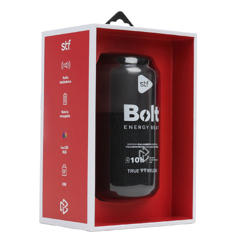Bocina Inalámbrica portátil | STF Bolt | 10hrs uso 5W protección IPX3 Negro