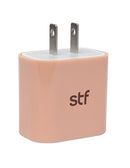 3 Pack Carga Ultra Rápida STF VIVA: Cargador 20W + Cable 60 W Tipo C-Tipo C + Kit protector Nude