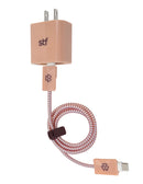 3 Pack Carga Ultra Rápida STF VIVA: Cargador 20W + Cable 60 W Tipo C-Tipo C + Kit protector Nude