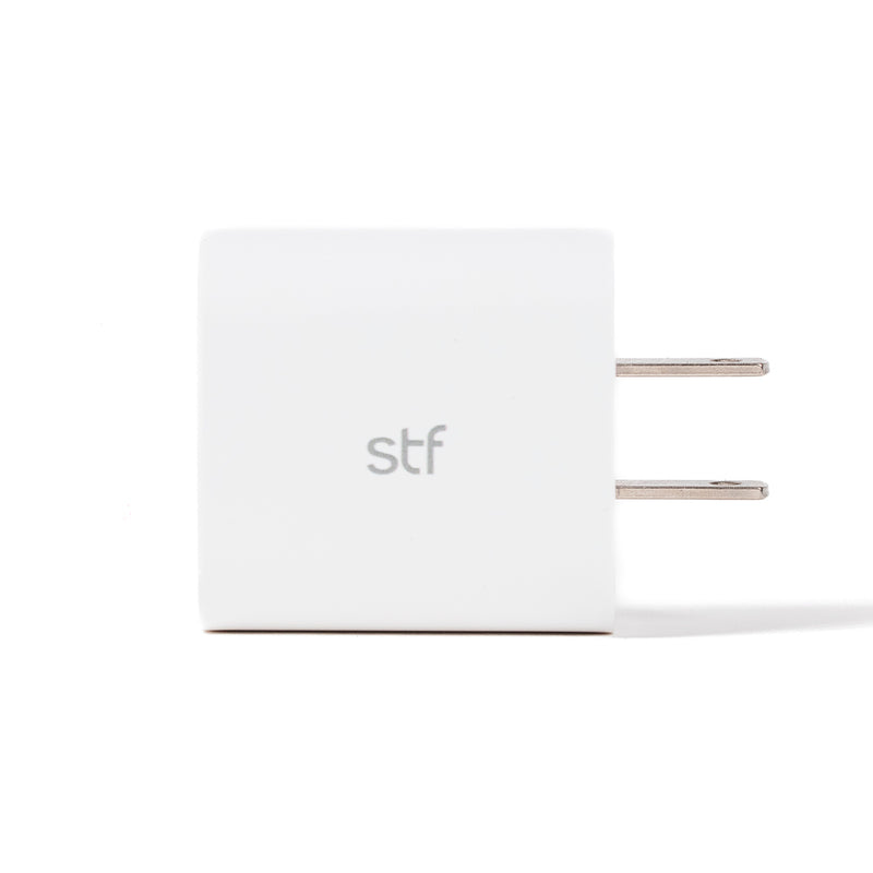 Cargador Pared 20W Doble Salida Carga Ultra Rápida 3A Tipo C + USB blanco