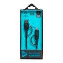 Cable 4 en 1 Tipo C/USB a Tipo C/Lightning 60W Carga Rápida 1.8m