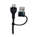 Cable 4 en 1 Tipo C/USB a Tipo C/Lightning 60W Carga Rápida 1.8m