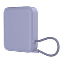 Batería Power Bank Portátil STF 10 000 mAh 20W PD Cable tipo C integrado Lila