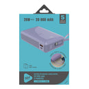 Batería Power Bank Portátil STF 20 000 mAh 20W PD Cable tipo C Lila