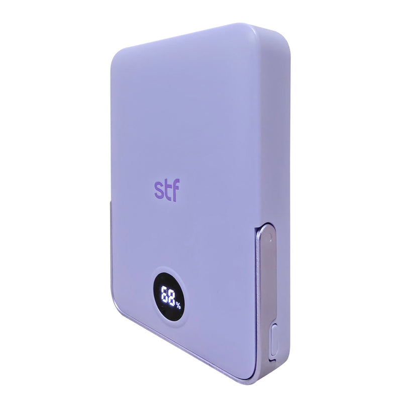 Batería Power Bank Portátil STF 10 000 mAh 20W Carga Magnética Lila