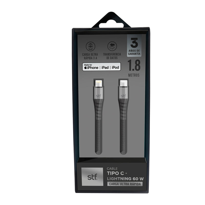 Cable para celular | STF Tipo C - Lighting  | Carga ultra rápida 1.8 m