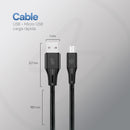 Cable USB a Micro USB 1.8m Carga Rápida 2A Transferencia Datos