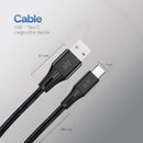 Cable USB a Tipo C 1.8m Carga Ultra Rápida 3A Transferencia Datos