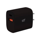 Cargador Pared 20W Doble Salida Carga Ultra Rápida 3A Tipo C + USB negro