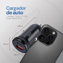 Cargador de auto 18W | STF Carga Rapida 2.4A | Salida tipo C y USB para celular