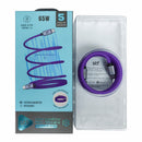 Cable Magnético STF Tipo C a Tipo C: Carga Rápida, 65W,  Transferencia de datos, Morado