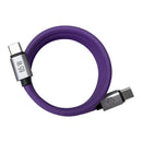 Cable Magnético STF Tipo C a Tipo C: Carga Rápida, 65W,  Transferencia de datos, Morado