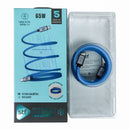 Cable Magnético STF Tipo C a Tipo C: Carga Rápida, 65W,  Transferencia de datos, Azul