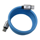 Cable Magnético STF Tipo C a Tipo C: Carga Rápida, 65W,  Transferencia de datos, Azul