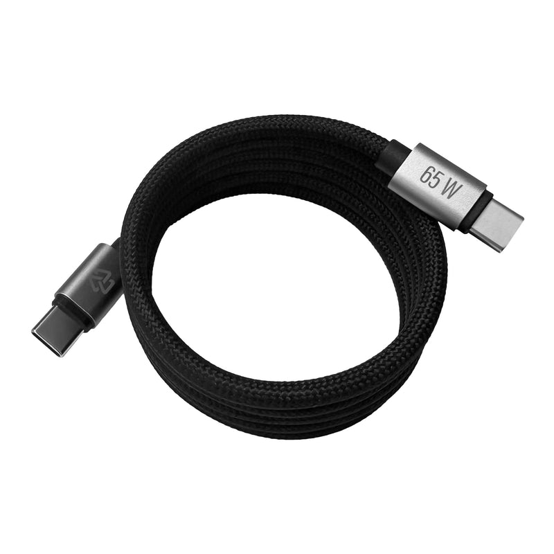 Cable Magnético STF Tipo C a Tipo C: Carga Rápida, 65W,  Transferencia de datos, Negro