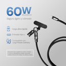 Cable Sujetador STF Tipo C: 60W, Carga Rápida, Función Soporte, 120 cm