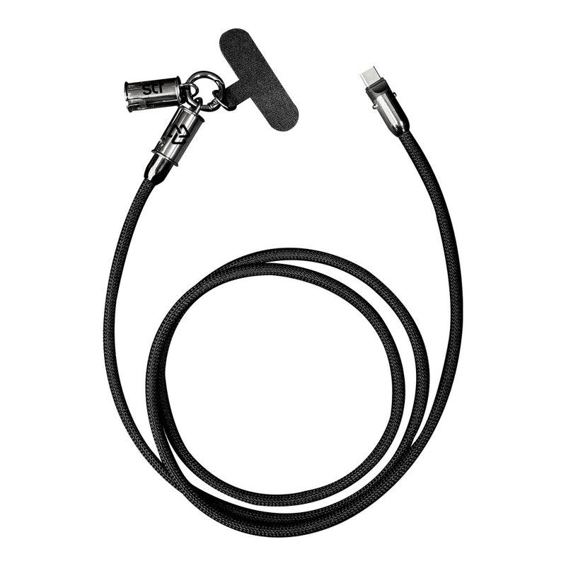 Cable Sujetador STF Tipo C: 60W, Carga Rápida, Función Soporte, 120 cm