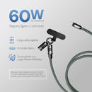Cable Sujetador STF Tipo C: 60W, Carga Rápida, Función Soporte, 30 cm