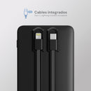 Batería Recargable STF: 20,000 mAh, 22W, con Cables Tipo C y Lightning