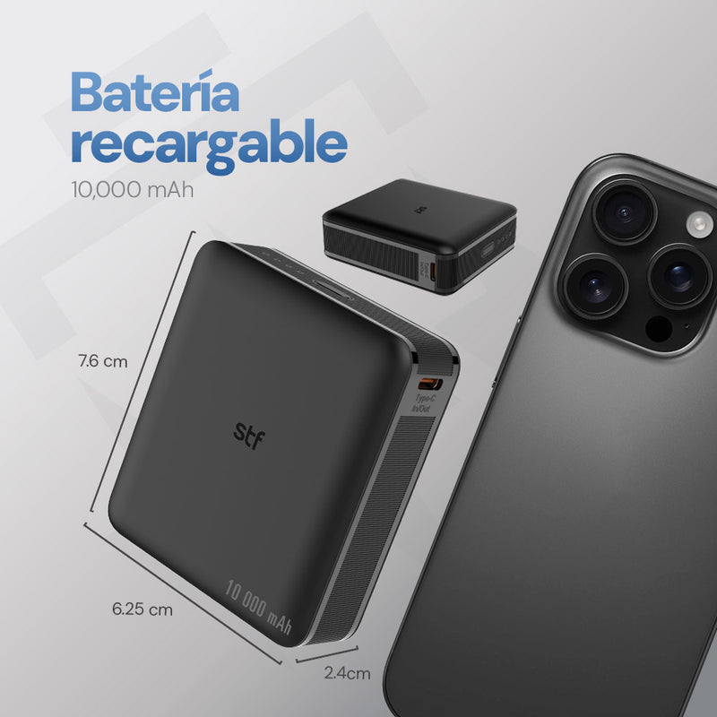 Bateria power bank 22W 10,000 mAh Carga Ultra rápida