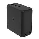 Cargador Pared GaN 100W 3 Puertos Tipo C Dual + USB Carga Ultra Rápida