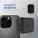 Cargador Pared GaN 45W Dual Tipo C Carga Ultra Rápida Enchufe Plegable