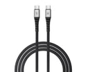 Cable Tipo C a Tipo C 30W Carga Rápida PD 1.8m Textil/Aluminio