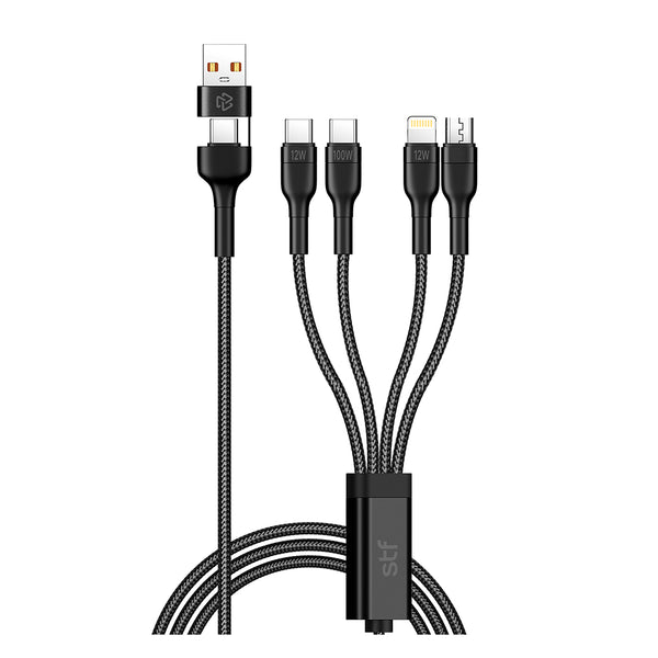 Cable para celular | STF 4 en 2 | 1.8 m Carga ultra rápida 3A