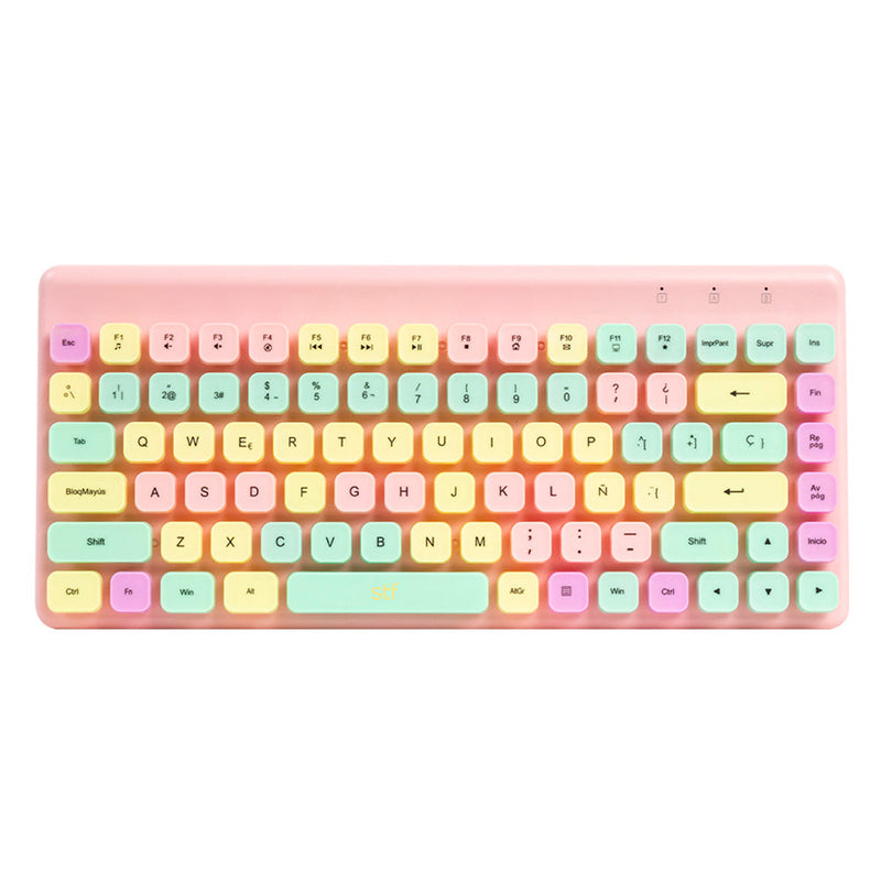 Kit Teclado + Mouse inalámbrico  | STF VIVA! | para computadora Rosa