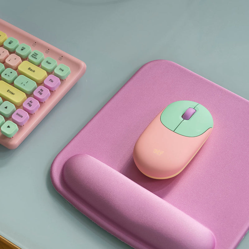 Kit Teclado + Mouse inalámbrico  | STF VIVA! | para computadora Rosa