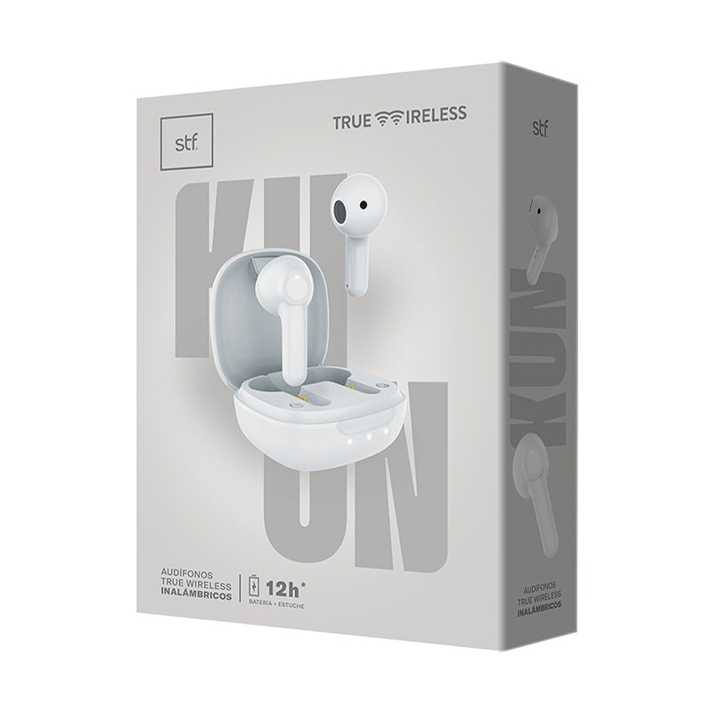 Audífonos inalámbricos True Wireless | STF Kun | 12 hrs Blanco