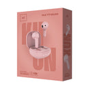 Audífonos inalámbricos TWS STF Kun: 12 hrs uso, Rosa